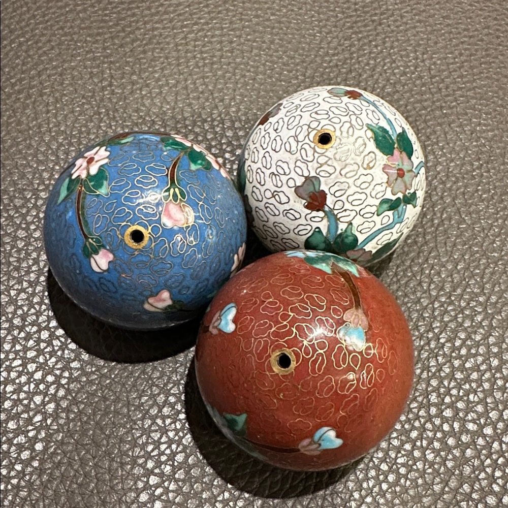 Rare Vintage LARGE Cloisonné Beads